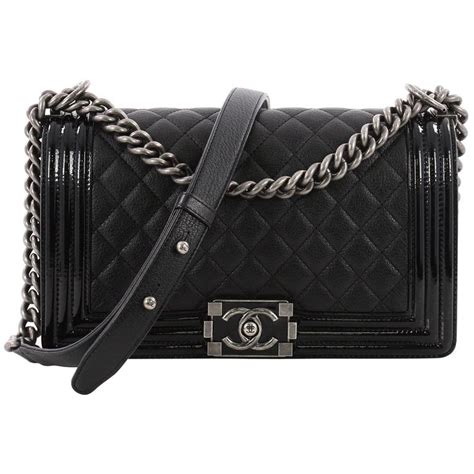 chanel patent goatskin flap bag